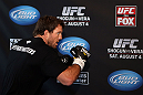 LOS ANGELES - AUGUST 01:  Ryan Bader works out for the media during the UFC on FOX open workouts at the J.W. Marriott on August 1, 2012 in Los Angeles, California. (Photo by Josh Hedges/Zuffa LLC/Zuffa LLC via Getty Images)