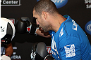 LOS ANGELES - AUGUST 01:  Mauricio "Shogun" Rua works out for the media during the UFC on FOX open workouts at the J.W. Marriott on August 1, 2012 in Los Angeles, California. (Photo by Josh Hedges/Zuffa LLC/Zuffa LLC via Getty Images)
