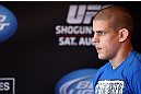 LOS ANGELES - AUGUST 01:  Joe Lauzon works out for the media during the UFC on FOX open workouts at the J.W. Marriott on August 1, 2012 in Los Angeles, California. (Photo by Josh Hedges/Zuffa LLC/Zuffa LLC via Getty Images)