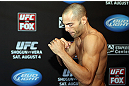 LOS ANGELES - AUGUST 01:  Mike Swick works out for the media during the UFC on FOX open workouts at the J.W. Marriott on August 1, 2012 in Los Angeles, California. (Photo by Josh Hedges/Zuffa LLC/Zuffa LLC via Getty Images)
