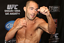 LOS ANGELES - AUGUST 01:  Mike Swick works out for the media during the UFC on FOX open workouts at the J.W. Marriott on August 1, 2012 in Los Angeles, California. (Photo by Josh Hedges/Zuffa LLC/Zuffa LLC via Getty Images)