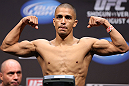 LOS ANGELES - AUGUST 03: John Moraga makes weight during the UFC on FOX weigh in at Staples Center on August 3, 2012 in Los Angeles, California. (Photo by Josh Hedges/Zuffa LLC/Zuffa LLC via Getty Images)