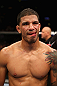 LOS ANGELES, CA - AUGUST 04:  Damarques Johnson reacts after being knocked out in the second round by Mike Swick (not pictured) during the UFC on FOX at Staples Center on August 4, 2012 in Los Angeles, California.  (Photo by Josh Hedges/Zuffa LLC via Getty Images)
