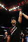 LOS ANGELES, CA - AUGUST 04:  Lyoto Machida celebrates his win over Ryan Bader by way of knock out in the second round during the UFC on FOX at Staples Center on August 4, 2012 in Los Angeles, California.  (Photo by Josh Hedges/Zuffa LLC via Getty Images)