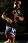 DENVER, CO - AUGUST 08:  Frankie Edgar works out for the media during the UFC 150 open workouts at the Muscle Pharm Sports Science Center on August 8, 2012 in Denver, Colorado. (Photo by Josh Hedges/Zuffa LLC/Zuffa LLC via Getty Images)