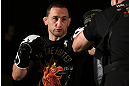 DENVER, CO - AUGUST 08:  Frankie Edgar works out for the media during the UFC 150 open workouts at the Muscle Pharm Sports Science Center on August 8, 2012 in Denver, Colorado. (Photo by Josh Hedges/Zuffa LLC/Zuffa LLC via Getty Images)