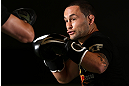 DENVER, CO - AUGUST 08:  Frankie Edgar works out for the media during the UFC 150 open workouts at the Muscle Pharm Sports Science Center on August 8, 2012 in Denver, Colorado. (Photo by Josh Hedges/Zuffa LLC/Zuffa LLC via Getty Images)