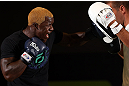 DENVER, CO - AUGUST 08:  Melvin Guillard works out for the media during the UFC 150 open workouts at the Muscle Pharm Sports Science Center on August 8, 2012 in Denver, Colorado. (Photo by Josh Hedges/Zuffa LLC/Zuffa LLC via Getty Images)