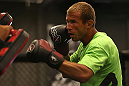 DENVER, CO - AUGUST 08:  Donald "Cowboy" Cerrone works out for the media during the UFC 150 open workouts at the Muscle Pharm Sports Science Center on August 8, 2012 in Denver, Colorado. (Photo by Josh Hedges/Zuffa LLC/Zuffa LLC via Getty Images)
