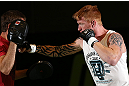 DENVER, CO - AUGUST 08:  Ed Herman works out for the media during the UFC 150 open workouts at the Muscle Pharm Sports Science Center on August 8, 2012 in Denver, Colorado. (Photo by Josh Hedges/Zuffa LLC/Zuffa LLC via Getty Images)