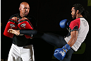 DENVER, CO - AUGUST 08:  Benson Henderson works out for the media during the UFC 150 open workouts at the Muscle Pharm Sports Science Center on August 8, 2012 in Denver, Colorado. (Photo by Josh Hedges/Zuffa LLC/Zuffa LLC via Getty Images)