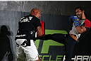 DENVER, CO - AUGUST 08:  Benson Henderson works out for the media during the UFC 150 open workouts at the Muscle Pharm Sports Science Center on August 8, 2012 in Denver, Colorado. (Photo by Josh Hedges/Zuffa LLC/Zuffa LLC via Getty Images)