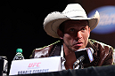 DENVER, CO - AUGUST 09:  Donald "Cowboy" Cerrone interacts with media and fans during the UFC 150 press conference at the Fillmore Auditorium on August 9, 2012 in Denver, Colorado. (Photo by Josh Hedges/Zuffa LLC/Zuffa LLC via Getty Images)
