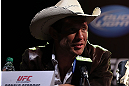 DENVER, CO - AUGUST 09:  Donald "Cowboy" Cerrone interacts with media and fans during the UFC 150 press conference at the Fillmore Auditorium on August 9, 2012 in Denver, Colorado. (Photo by Josh Hedges/Zuffa LLC/Zuffa LLC via Getty Images)