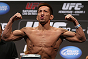 DENVER, CO - AUGUST 10:  Eiji Mitsuoka makes weight during the UFC 150 weigh in at Pepsi Center on August 10, 2012 in Denver, Colorado. (Photo by Josh Hedges/Zuffa LLC/Zuffa LLC via Getty Images)