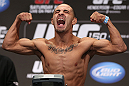 DENVER, CO - AUGUST 10:  Chico Camus makes weight during the UFC 150 weigh in at Pepsi Center on August 10, 2012 in Denver, Colorado. (Photo by Josh Hedges/Zuffa LLC/Zuffa LLC via Getty Images)