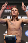 DENVER, CO - AUGUST 10:  Justin Lawrence makes weight during the UFC 150 weigh in at Pepsi Center on August 10, 2012 in Denver, Colorado. (Photo by Josh Hedges/Zuffa LLC/Zuffa LLC via Getty Images)