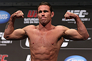 DENVER, CO - AUGUST 10:  Jake Shields makes weight during the UFC 150 weigh in at Pepsi Center on August 10, 2012 in Denver, Colorado. (Photo by Josh Hedges/Zuffa LLC/Zuffa LLC via Getty Images)