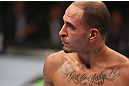 DENVER, CO - AUGUST 11:  Chico Camus stands in his corner between rounds during his bout against Dustin Pague at UFC 150 inside Pepsi Center on August 11, 2012 in Denver, Colorado. (Photo by Nick Laham/Zuffa LLC/Zuffa LLC via Getty Images)