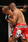 DENVER, CO - AUGUST 11:  (R-L) Michael Kuiper punches Jared Hamman during their middleweight bout at UFC 150 inside Pepsi Center on August 11, 2012 in Denver, Colorado. (Photo by Josh Hedges/Zuffa LLC/Zuffa LLC via Getty Images)