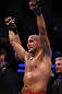 DENVER, CO - AUGUST 11:  Michael Kuiper reacts after knocking out Jared Hamman during their middleweight bout at UFC 150 inside Pepsi Center on August 11, 2012 in Denver, Colorado. (Photo by Josh Hedges/Zuffa LLC/Zuffa LLC via Getty Images)