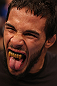 DENVER, CO - AUGUST 11:  Dennis Bermudez reacts after submitting Tom Hayden during their featherweight bout at UFC 150 inside Pepsi Center on August 11, 2012 in Denver, Colorado. (Photo by Nick Laham/Zuffa LLC/Zuffa LLC via Getty Images)