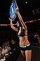 DENVER, CO - AUGUST 11:  UFC Octagon Girl Arianny Celeste introduces a round during UFC 150 inside Pepsi Center on August 11, 2012 in Denver, Colorado. (Photo by Nick Laham/Zuffa LLC/Zuffa LLC via Getty Images)
