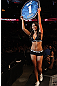 DENVER, CO - AUGUST 11:  UFC Octagon Girl Arianny Celeste introduces a round during UFC 150 inside Pepsi Center on August 11, 2012 in Denver, Colorado. (Photo by Nick Laham/Zuffa LLC/Zuffa LLC via Getty Images)