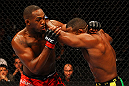 ATLANTA, GA - APRIL 21:  Jon Jones (L) fights Rashad Evans during their light heavyweight title bout for UFC 145 at Philips Arena on April 21, 2012 in Atlanta, Georgia.  (Photo by Al Bello/Zuffa LLC/Zuffa LLC via Getty Images) *** Local Caption *** Jon Jones; Rashad Evans