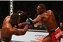 ATLANTA, GA - APRIL 21:  Jon Jones (R) fights Rashad Evans during their light heavyweight title bout for UFC 145 at Philips Arena on April 21, 2012 in Atlanta, Georgia.  (Photo by Al Bello/Zuffa LLC/Zuffa LLC via Getty Images) *** Local Caption *** Jon Jones; Rashad Evans