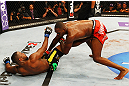 ATLANTA, GA - APRIL 21:  Jon Jones (R) fights Rashad Evans during their light heavyweight title bout for UFC 145 at Philips Arena on April 21, 2012 in Atlanta, Georgia.  (Photo by Al Bello/Zuffa LLC/Zuffa LLC via Getty Images) *** Local Caption *** Jon Jones; Rashad Evans