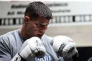 TORONTO, CANADA - SEPTEMBER 19:  Brian Stann works out for fans and media during the UFC 152 open workouts at Xtreme Couture Gym on September 19, 2012 in Toronto, Ontario, Canada.  (Photo by Josh Hedges/Zuffa LLC/Zuffa LLC via Getty Images)
