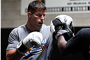 TORONTO, CANADA - SEPTEMBER 19:  Brian Stann works out for fans and media during the UFC 152 open workouts at Xtreme Couture Gym on September 19, 2012 in Toronto, Ontario, Canada.  (Photo by Josh Hedges/Zuffa LLC/Zuffa LLC via Getty Images)