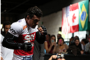 TORONTO, CANADA - SEPTEMBER 19:  Vitor Belfort works out for fans and media during the UFC 152 open workouts at Xtreme Couture Gym on September 19, 2012 in Toronto, Ontario, Canada.  (Photo by Josh Hedges/Zuffa LLC/Zuffa LLC via Getty Images)