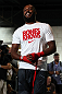 TORONTO, CANADA - SEPTEMBER 19:   Jon "Bones" Jones works out for fans and media during the UFC 152 open workouts at Xtreme Couture Gym on September 19, 2012 in Toronto, Ontario, Canada.  (Photo by Josh Hedges/Zuffa LLC/Zuffa LLC via Getty Images)