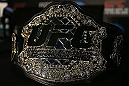 TORONTO, CANADA - SEPTEMBER 20: The UFC light heavyweight championship belt is seen during the UFC 152 pre-fight press conference at Real Sports Bar and Grill on September 20, 2012 in Toronto, Ontario, Canada. (Photo by Josh Hedges/Zuffa LLC/Zuffa LLC via Getty Images)