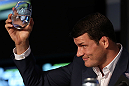 TORONTO, CANADA - SEPTEMBER 20: Michael Bisping interacts with media during the UFC 152 pre-fight press conference at Real Sports Bar and Grill on September 20, 2012 in Toronto, Ontario, Canada. (Photo by Josh Hedges/Zuffa LLC/Zuffa LLC via Getty Images)