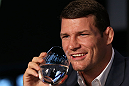 TORONTO, CANADA - SEPTEMBER 20: Michael Bisping interacts with media during the UFC 152 pre-fight press conference at Real Sports Bar and Grill on September 20, 2012 in Toronto, Ontario, Canada. (Photo by Josh Hedges/Zuffa LLC/Zuffa LLC via Getty Images)