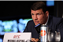 TORONTO, CANADA - SEPTEMBER 20: Michael Bisping interacts with media during the UFC 152 pre-fight press conference at Real Sports Bar and Grill on September 20, 2012 in Toronto, Ontario, Canada. (Photo by Josh Hedges/Zuffa LLC/Zuffa LLC via Getty Images)