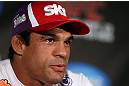 TORONTO, CANADA - SEPTEMBER 20: Vitor Belfort interacts with media during the UFC 152 pre-fight press conference at Real Sports Bar and Grill on September 20, 2012 in Toronto, Ontario, Canada. (Photo by Josh Hedges/Zuffa LLC/Zuffa LLC via Getty Images)