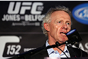 TORONTO, CANADA - SEPTEMBER 20: UFC Director of Canadian Operations Tom Wright interacts with media during the UFC 152 pre-fight press conference at Real Sports Bar and Grill on September 20, 2012 in Toronto, Ontario, Canada. (Photo by Josh Hedges/Zuffa LLC/Zuffa LLC via Getty Images)