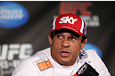 TORONTO, CANADA - SEPTEMBER 20: Vitor Belfort interacts with media during the UFC 152 pre-fight press conference at Real Sports Bar and Grill on September 20, 2012 in Toronto, Ontario, Canada. (Photo by Josh Hedges/Zuffa LLC/Zuffa LLC via Getty Images)