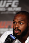 TORONTO, CANADA - SEPTEMBER 20: Jon ''Bones'' Jones interacts with media during the UFC 152 pre-fight press conference at Real Sports Bar and Grill on September 20, 2012 in Toronto, Ontario, Canada. (Photo by Josh Hedges/Zuffa LLC/Zuffa LLC via Getty Images)