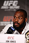 TORONTO, CANADA - SEPTEMBER 20: Jon ''Bones'' Jones interacts with media during the UFC 152 pre-fight press conference at Real Sports Bar and Grill on September 20, 2012 in Toronto, Ontario, Canada. (Photo by Josh Hedges/Zuffa LLC/Zuffa LLC via Getty Images)