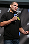 TORONTO, CANADA - SEPTEMBER 21:   Cain Velasquez interacts with fans during a Q&A session before the UFC 152 weigh in at Mattamy Athletic Centre at the Gardens on September 21, 2012 in Toronto, Ontario, Canada.  (Photo by Josh Hedges/Zuffa LLC/Zuffa LLC via Getty Images)