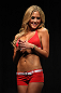 TORONTO, CANADA - SEPTEMBER 21: UFC Octagon Girl Brittney Palmer stands on stage during the UFC 152 weigh in at Mattamy Athletic Centre at the Gardens on September 21, 2012 in Toronto, Ontario, Canada. (Photo by Mike Roach/Zuffa LLC/Zuffa LLC via Getty Images)