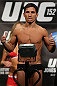 TORONTO, CANADA - SEPTEMBER 21: Joseph Benavidez weighs in during the UFC 152 weigh in at Mattamy Athletic Centre at the Gardens on September 21, 2012 in Toronto, Ontario, Canada. (Photo by Josh Hedges/Zuffa LLC/Zuffa LLC via Getty Images)