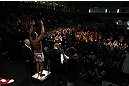 TORONTO, CANADA - SEPTEMBER 21:    Vitor Belfort weighs in during the UFC 152 weigh in at Mattamy Athletic Centre at the Gardens on September 21, 2012 in Toronto, Ontario, Canada.  (Photo by Josh Hedges/Zuffa LLC/Zuffa LLC via Getty Images)