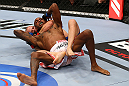 TORONTO, CANADA - SEPTEMBER 22: (L-R) Mitch Gagnon secures a rear choke submission against Walel Watson during their bantamweight bout at UFC 152 inside Air Canada Centre on September 22, 2012 in Toronto, Ontario, Canada. (Photo by Al Bello/Zuffa LLC/Zuffa LLC via Getty Images)