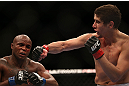TORONTO, CANADA - SEPTEMBER 22: (R-L) Jimy Hettes punches Marcus Brimage during their featherweight bout at UFC 152 inside Air Canada Centre on September 22, 2012 in Toronto, Ontario, Canada. (Photo by Josh Hedges/Zuffa LLC/Zuffa LLC via Getty Images)